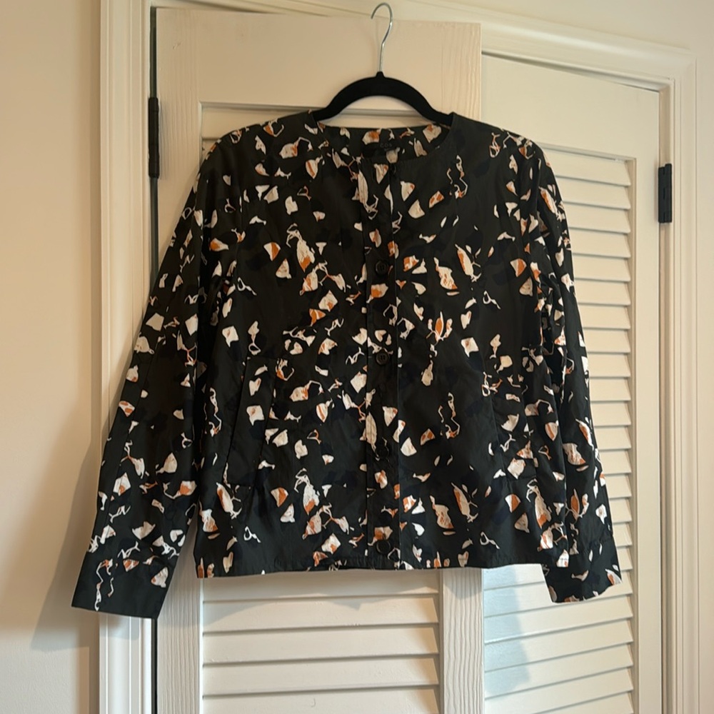 Cos Green Floral Button Up Shirt/Jacket